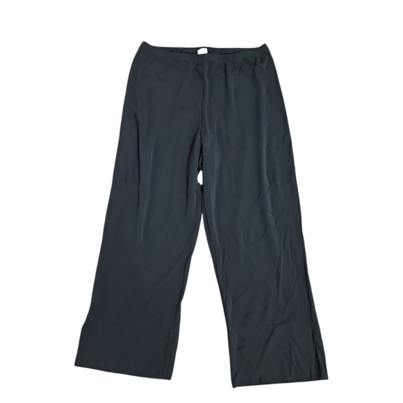 J. Jill Womens Black Wide Leg Jersey Pant Size L Minimalist Mature Casual Preppy - Picture 2 of 8